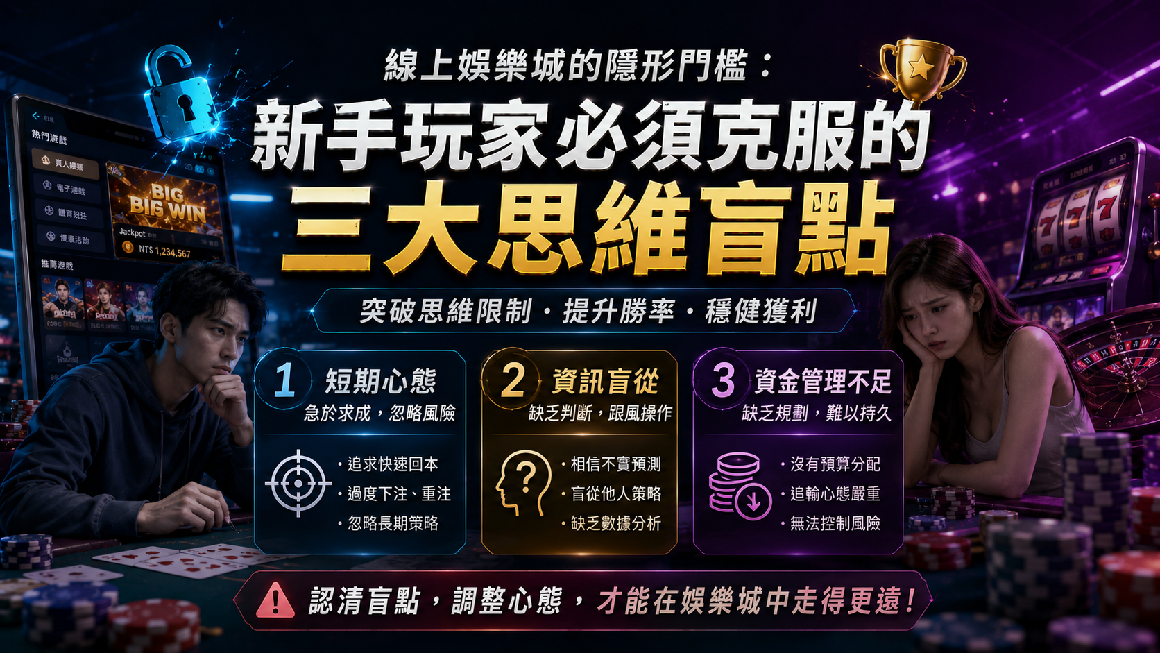 線上娛樂城的隱形門檻：新手玩家必須克服的三大思維盲點