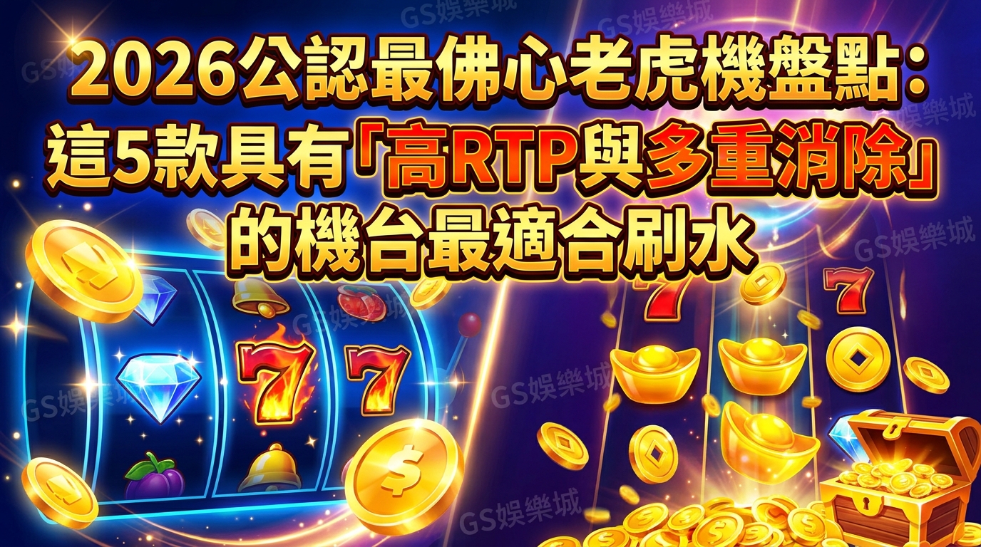 2026公認最佛心老虎機盤點：這5款具有「高RTP與多重消除」的機台最適合刷水