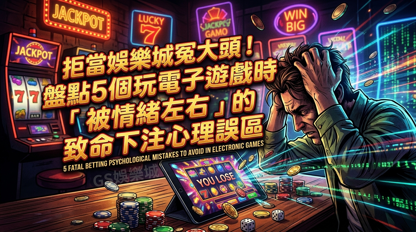拒當娛樂城冤大頭！盤點5個玩電子遊戲時「被情緒左右」的致命下注心理誤區
