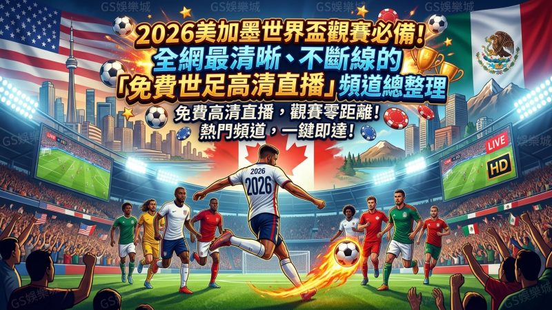 2026美加墨世界盃觀賽必備！全網最清晰、不斷線的「免費世足高清直播」頻道總整理