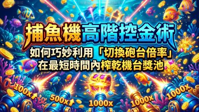 捕魚機高階控金術：如何巧妙利用「切換砲台倍率」在最短時間內榨乾機台獎池