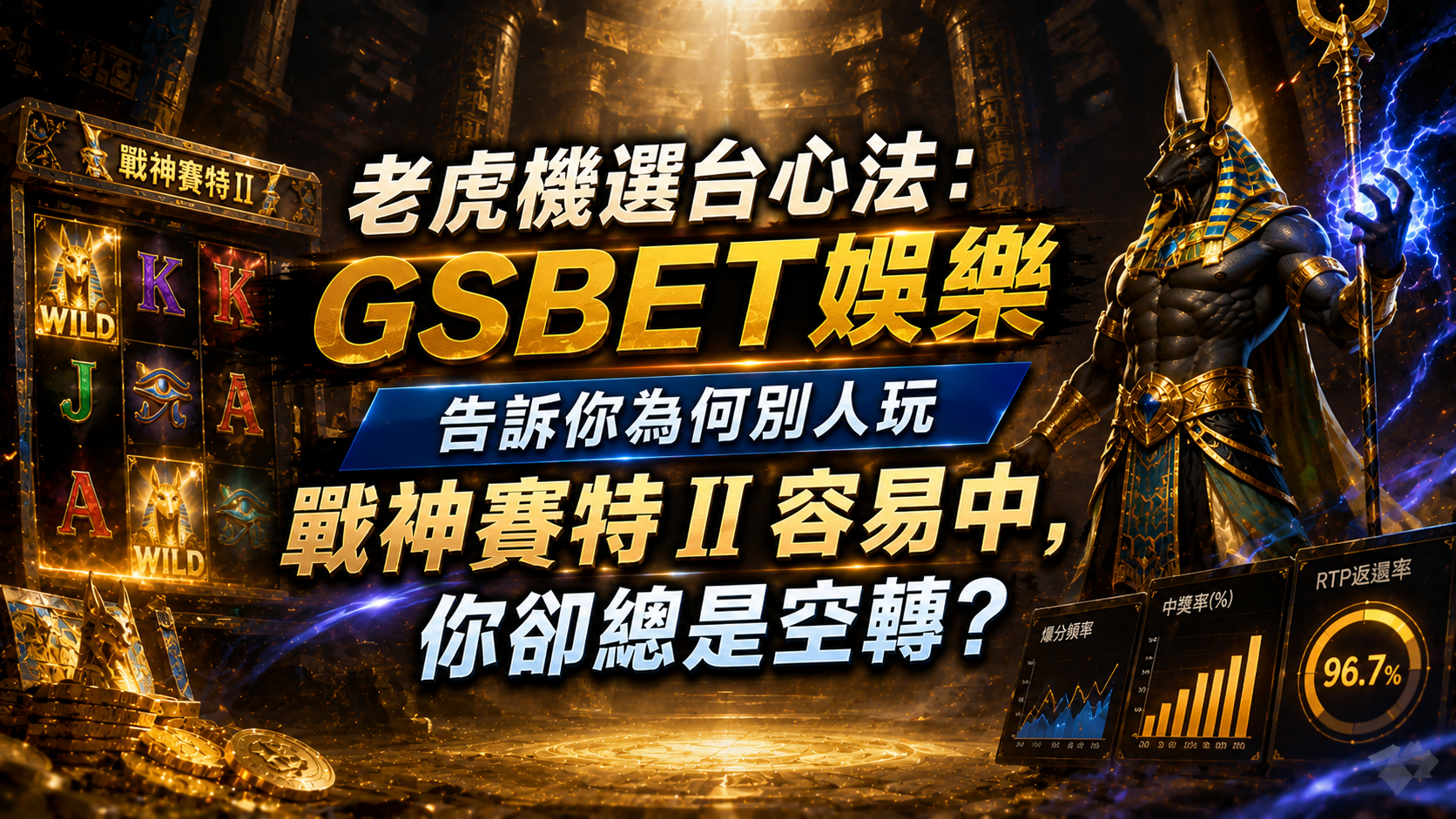 老虎機選台心法：GSBET娛樂告訴你為何別人玩戰神賽特II容易中，你卻總是空轉？